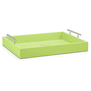 Bandeja de Metal Rectangular decorativa para el hogar, vajilla de alta calidad, Color blanco - Product Image 6