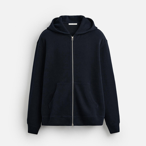 Fabricante personalizado 380/500 Sudadera con capucha Peso pesado Grueso desgastado Recortada Sudadera con capucha Parche bordado Hombres Lavado ácido Streetwear Sudadera con capucha - Product Image 1