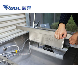 내부 아크 메사가있는 스테인레스 스틸 다기능 법의학 부검 테이블 - Product Image 6