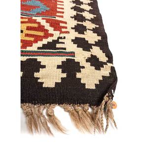 Alfombra de Lana Azul Nayaab de Gran Tamaño 9x12 con Patrón Geométrico, Alfombra de Yute para el Hogar, Entrada, Dormitorio o Pasillo - Modelo Paem-804 - Product Image 4