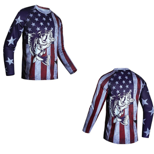 Customized Fast Drying Durable Fishing Jersey <b>Long</b> <b>Sleeves</b> Waterproof Plus Size Features Adults XL Size Digital Printed Logo - Product Image 6