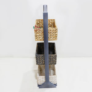 Eco-Friendly Handmade Water Hyacinth <b>Storage</b> Rack, Durable Organizer <b>Shelving</b> <b>Units</b> For Home Decoration - Product Image 3