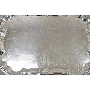 ถาดเสิร์ฟลายสแกลลอป ชุบเงิน ถาดเสิร์ฟแบบมีรู ถาดชุบเงินสไตล์วินเทจ ชุบเงินแบบอังกฤษ สไตล์วิคตอเรียน - Product Image 5