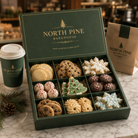Boîtes cadeaux personnalisées pour biscuits avec fenêtre, emballages de boulangerie haut de gamme pour biscuits, desserts et friandises de fêtes