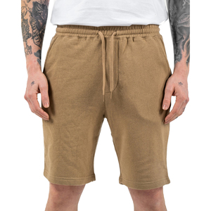 กางเกงขาสั้นลำลองผู้ชาย ผ้าฝ้าย 100% สวมใส่สบาย คุณภาพสูง ระบายอากาศได้ดี แห้งเร็ว เอวกลาง มีเชือกผูก ปิดด้วยเชือกผูก สีพื้น - Product Image 2