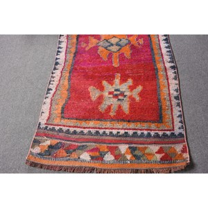 พรมขนสัตว์สไตล์เตอร์แบบตุรกีผืนใหญ่สีส้มแดงแบบชาวชาติพันธุ์พรมเย็บปะติดปะต่อกันโถงทางเดินสี่เหลี่ยมขนาด10มม. ทำจากยางใหม่สำหรับห้องนอนห้องนั่งเล่น - Product Image 4