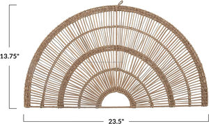 Décoration de noël, Plaque murale ronde en jonc de mer, assiette murale de Style Boho pour la décoration de la maison tissée - Product Image 2