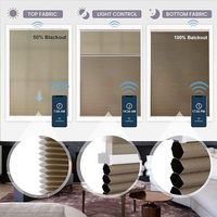 Stores romains électriques à double cellule alvéolée, rechargeables par USB, intégrés, sans perçage, étanches, anti-UV, ignifuges, pour hôtels