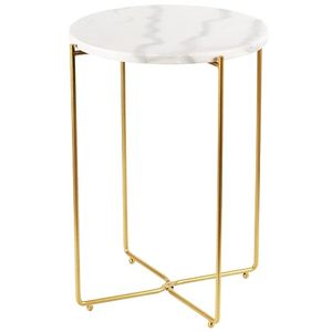 Modern Style Bed & <b>Sofa</b> <b>Side</b> Metal <b>Table</b> with Marble Top <b>for</b> Low Spaces & Various Rooms Tea <b>Table</b> <b>for</b> Your Home - Product Image 6