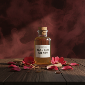 Attar de Sándalo Natural y Rosa Gulab, Aceite de Perfume Indio Floral Amaderado Puro - Product Image 5
