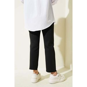 Pantalon de plongée pour femme avec trou côtelé Pantalon et pantalon noirs - Product Image 1