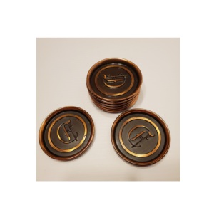 Top Demanding Brass <b>Coasters</b> Hammered Solid Brass <b>Coasters</b> Handmade Copper <b>Coasters</b> <b>for</b> <b>Drinks</b> Tabletop Decorations Best Price - Product Image 5