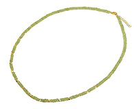 Meilleur Cadeau Saint Valentin Nouvel An Péridot Gemme Perles Plaqué Or Chaîne Collier Diamant Perle Or Jaune Forme Boule