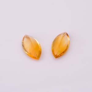 พลอยซิทรีนเจียระไนเหลี่ยมเพชรพลอย Citrine ขนาด9X18มม. สำหรับทำเครื่องประดับ - Product Image 2