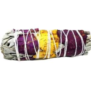 Mezcla de salvia blanca Smudge Sticks Salvia blanca con 7 hierbas Mix 4 pulgadas Mullein, menta, romero, lavanda, hierba de limón, ruda rue - Product Image 5