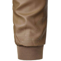 Blouson d'hiver en cuir grande taille pour homme avec logo frontal, respirant et écologique, pour usage extérieur, col montant