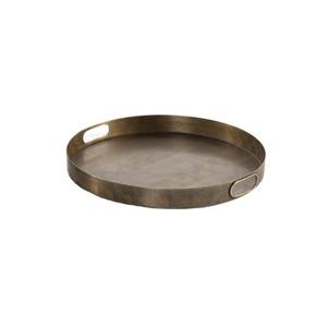 Lot de 2 plateaux de service en laiton et métal de qualité supérieure de forme rectangulaire, finition polie dorée, centre de table pour la maison. - Product Image 5