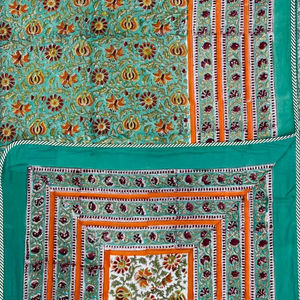 Fabriqué artisanalement en coton doux bloc à la main imprimé lit simple Dohar fait à la main traditionnel fabriqué à la main 100% coton réversible Dohar - Product Image 1