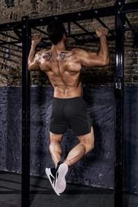 Short de sport d'été en maille ample pour homme Joggers de gym pour la musculation Fitness décontracté plage extérieur Anti-rides solide - Product Image 3