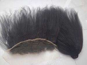 ผมมนุษย์แท้เวียดนาม1B 22in-30in ตรงแบบหยักศกความละเอียดสูงยากิสำหรับผมส่วนหน้าผาก13x4" - Product Image 2