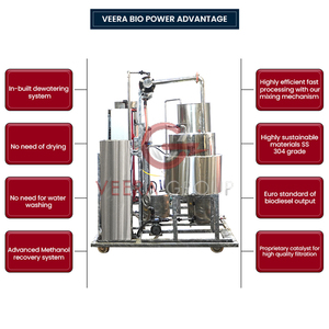 VEERA BD200SC Biodiesel Déchets Huile Végétale Condition Nouveau Carburant Renouvelable 120L Réacteur 5kW pour Transport Production d'Énergie - Product Image 5