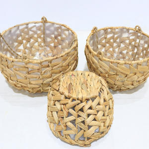 Macetas colgantes decorativas Artex Dong Thap hechas de jacinto de agua y algas marinas cestas hechas a mano de Vietnam - Product Image 3