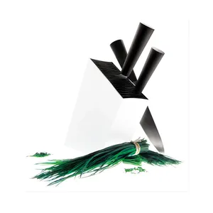 ที่เก็บมีดบล็อกสแตนเลสขัดเงาอย่างดีเหมาะสำหรับเก็บมีดและอุปกรณ์เสริมในราคาใหม่ - Product Image 4