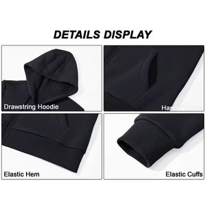 เสื้อฮู้ดและสเวตเตอร์ของผู้หญิงผ้าขนแกะแขนยาวระบายอากาศได้ดีไซส์ใหญ่พิเศษมีโลโก้ด้านหน้าจากประเทศปากีสถาน - Product Image 5