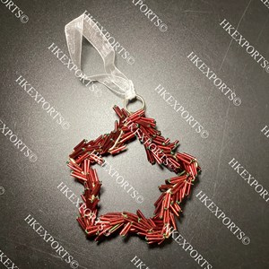 Adornos de cuentas de Navidad hechos a mano Decoraciones colgantes multicolores para decoración festiva de vacaciones - Product Image 2