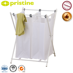 Black Friday Sale EBay Wholesale Taiwan Household Home <b>Storage</b> Plastic Fabric Hamper Sorter 2 <b>Bags</b> <b>Laundry</b> Organizer - Product Image 2
