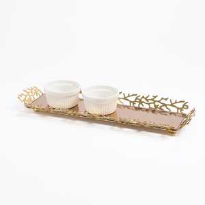 Bandeja Decorativa Rectangular de Aluminio Moderna de Alta Calidad para Uso en el Hogar y Bodas al Mejor Precio - Product Image 3