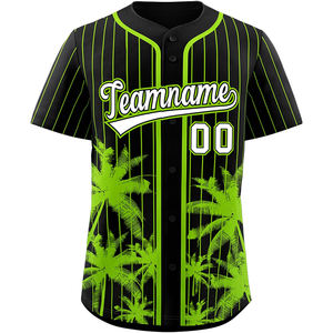 Jersey de softbol personalizado para jóvenes, camisa de béisbol con botón completo, sublimado uniforme de equipo, aparejos, sarga, nombre, número, bordado de puntada - Product Image 5