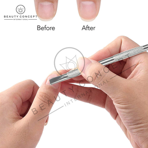 Cuillère cuticule poussoir nettoyant tondeuse écologique manucure pédicure soins des ongles outils 2 Pc ensemble taux de gros ongles cuticule poussoir - Product Image 4