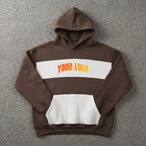 2025 hombres Color sólido básico ropa deportiva al aire libre impermeable transpirable poliéster/algodón polar sudaderas con capucha de peso pesado logotipo personalizado - Product Image 2