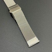Bracelet de montre en acier inoxydable 316L poli, maille milanaise, boucle déployante, 20 mm, finition miroir Grade A/B, logo personnalisé, compatible avec les montres