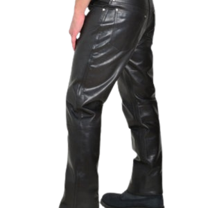 <b>Mens</b> Leather Breakaway Thong Black Faux Leather One Size Fetish Underwear - Product Image 2