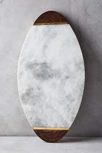 Tabla de embutidos de queso de resina/mármol y madera, tabla de cortar desayuno para servir Pizza, tabla para cocina y hogar - Product Image 4