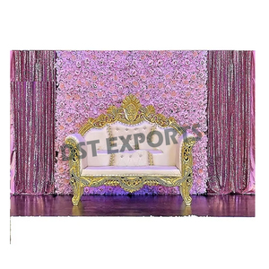 Ensemble de meubles de mariage de luxe baroque ensemble de meubles de trône de scène de mariage design cérémonie de mariage indien siège d'amour avec chaises - Product Image 4