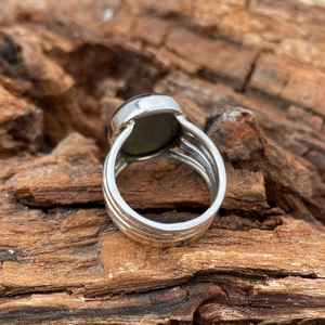 Bague statement en labradorite, faite à la main, en argent sterling 925, pierre précieuse unique, bijou tendance, cadeau pour femmes et hommes - Product Image 2