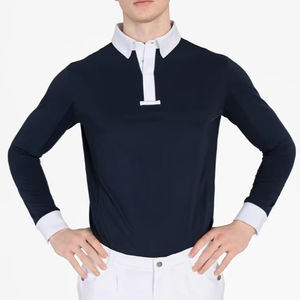 Chemise à manches longues pour l'équitation masculine, respirante, contrôle de l'humidité, légère, couche de base équestre, service personnalisé ODM OEM - Product Image 1