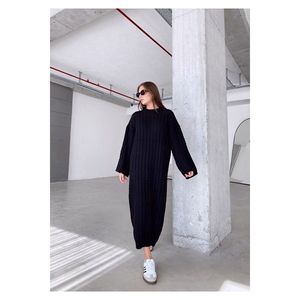 Abito Oversize in maglia Ecru da donna con motivo dettagliato - Product Image 4