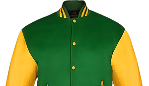 Chaqueta Universitaria Clásica Unisex, Estilo Urbano, con Letras Bordadas Personalizadas, Cierre de un Solo Botón, Dobladillo Acanalado, Cuero - Product Image 3