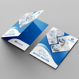 Custom Presentation <b>Folder</b> <b>Paper</b> File <b>Folder</b> with Leaflet Flyer Printing - Product Image 1