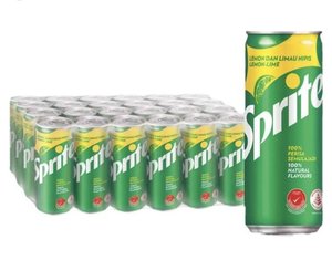 Boisson gazeuse 330 ml en canette S-prite, saveur citron-lime fraîche, paquet de 24 - Product Image 1
