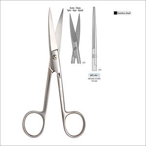 Ciseaux chirurgicaux médicaux en acier inoxydable de précision mondiale, coupe-tissus certifié ISO13485 pour les premiers secours, clinique générale - Product Image 1