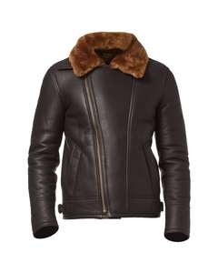 B3 Bomber Leather Shearling Fur <b>Jacket</b> for <b>Men</b>-Waterproof <b>Reversible</b> Vintage Style Winter Motorbike <b>Jacket</b> - Product Image 1