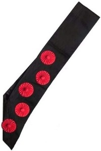 สายสะพายโรสครัวซ์ของสมาคมเมสันเรกัลเลีย ลอดจ์ - AASR - ระดับ 33 - ลายธงชาติทุกประเทศ ริบบิ้นสีขาวพร้อมงานปักที่ประณีตมาก - Product Image 2