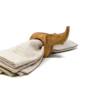 Anneaux de serviette en métal écologiques en bois les plus vendus porte-serviettes élégant pour restaurant et décorations de mariage - Product Image 2