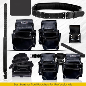 Hand Stitched High Quality Leather <b>Tool</b> Bags Factory Wholesale Rate Custom Made Leather <b>Tools</b> Bag Waist <b>Belt</b> - Product Image 2