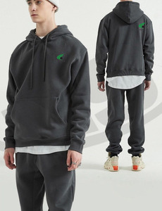 Traje de sudor en blanco con etiqueta privada para hombre, chándal liso con logotipo personalizado, conjunto de Jogger de dos piezas, ropa deportiva de entrenamiento de moda al por mayor - Product Image 5